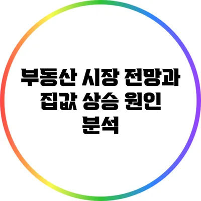 부동산 시장 전망과 집값 상승 원인 분석