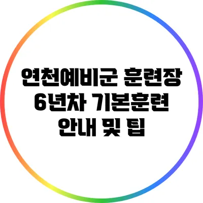 연천예비군 훈련장 6년차 기본훈련 안내 및 팁