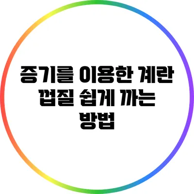 증기를 이용한 계란 껍질 쉽게 까는 방법
