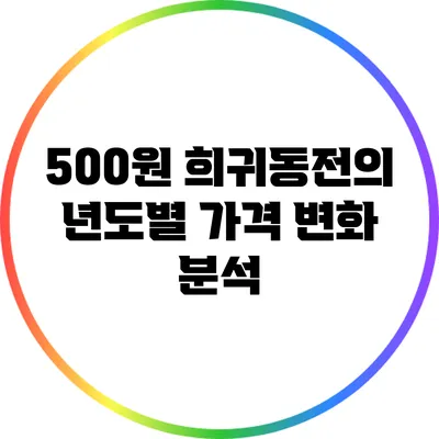 500원 희귀동전의 년도별 가격 변화 분석