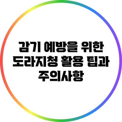 감기 예방을 위한 도라지청 활용 팁과 주의사항