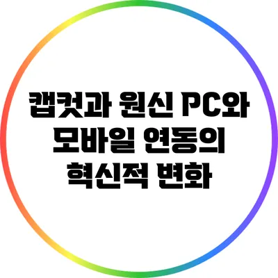 캡컷과 원신: PC와 모바일 연동의 혁신적 변화