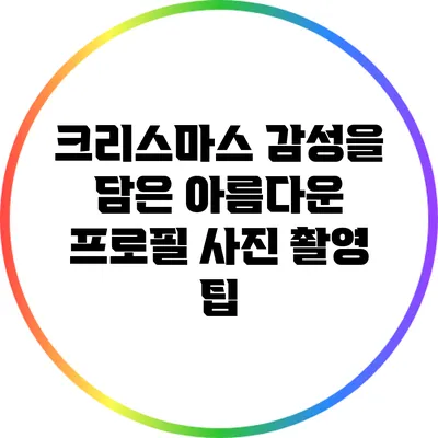 크리스마스 감성을 담은 아름다운 프로필 사진 촬영 팁