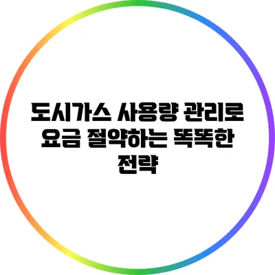 도시가스 사용량 관리로 요금 절약하는 똑똑한 전략